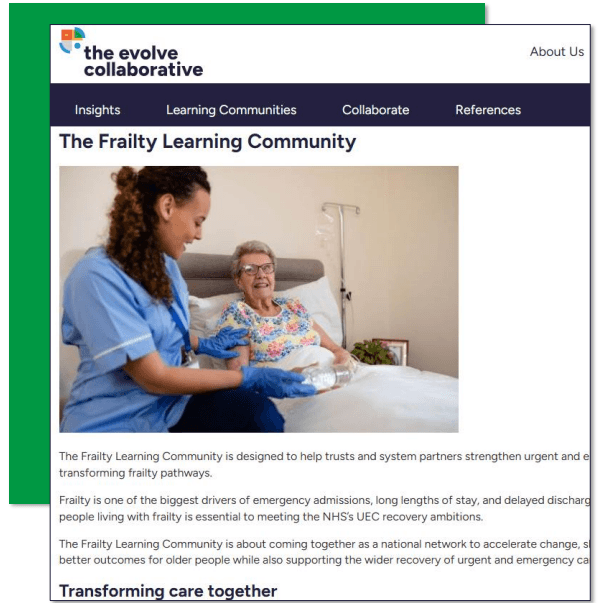 A screenshot of a learning community page 